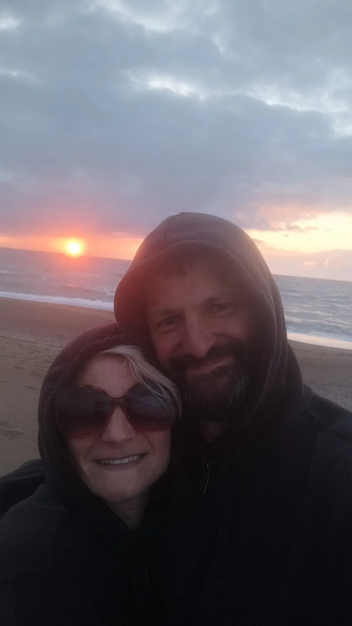 Sonnenuntergang am Strand in Griechenland