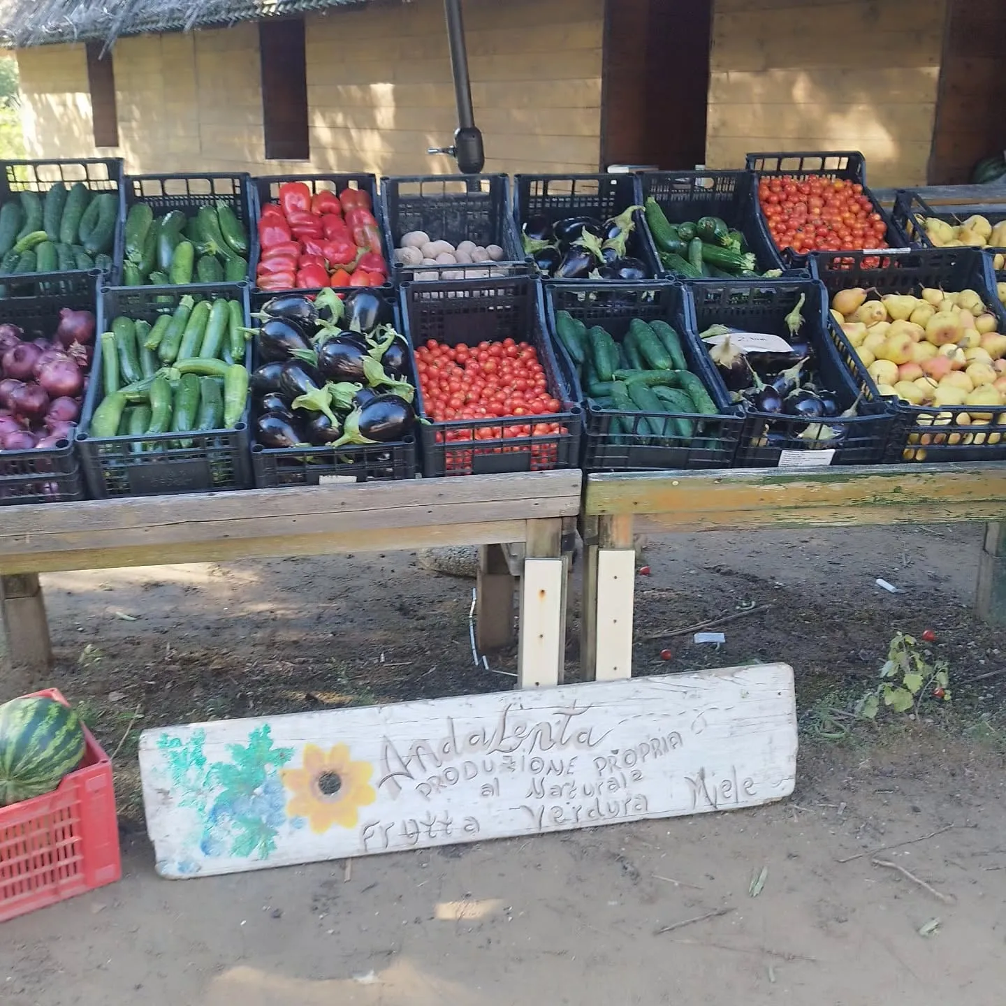 Obststand am Parkplatz