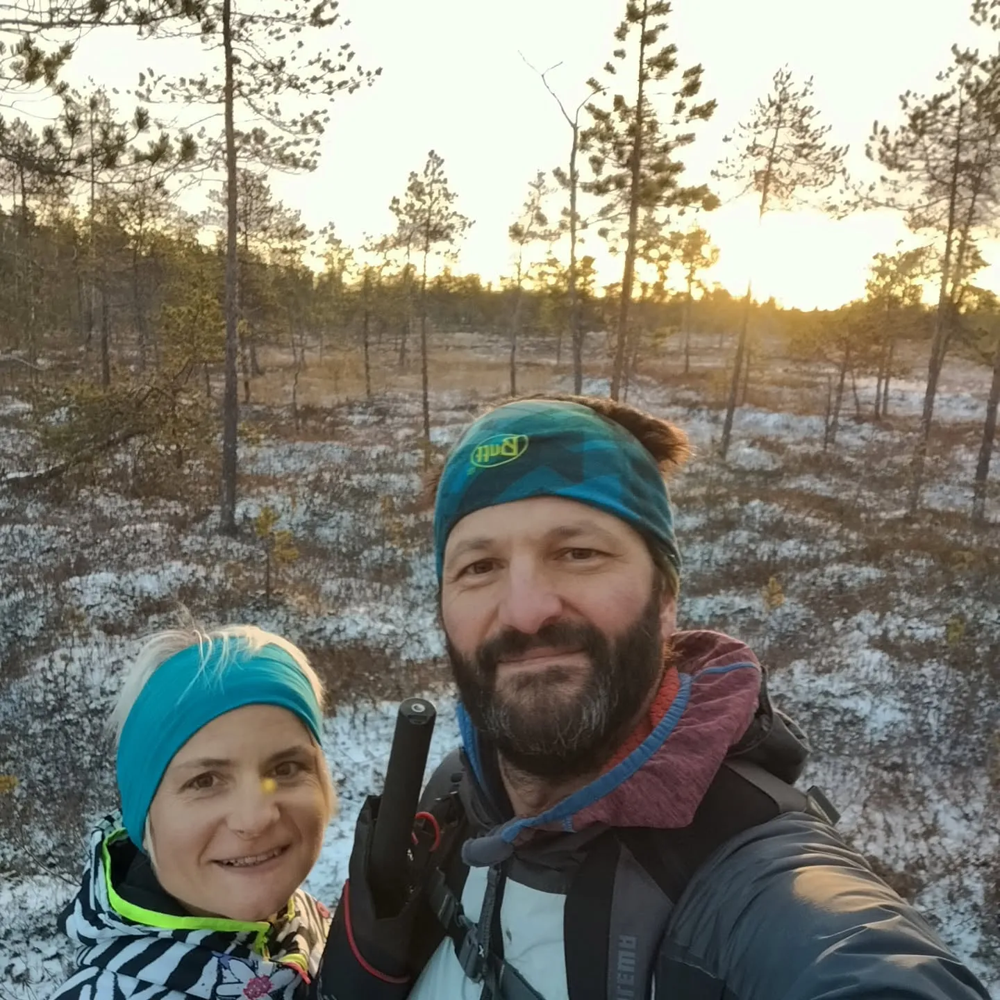 Selfie unterwegs zum Dreiländereck