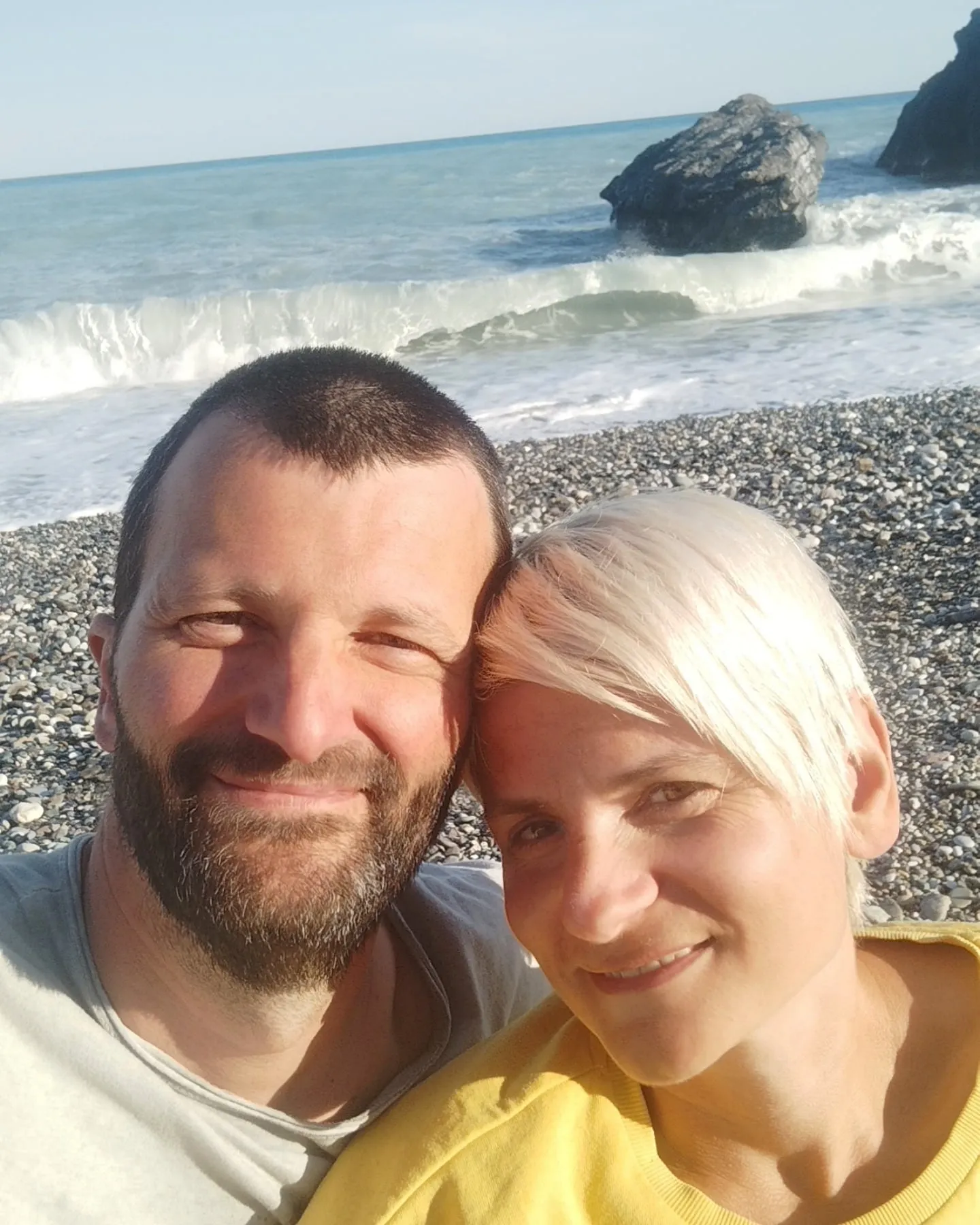 Manni und Edith am Strand